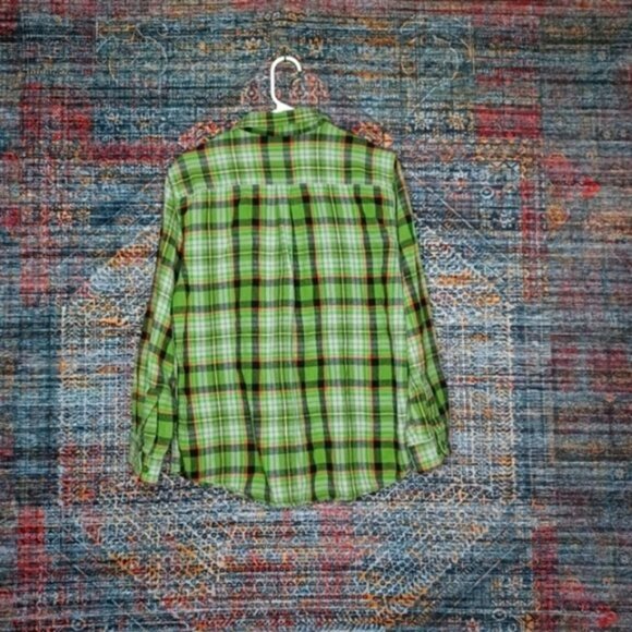LL Bean womens colorful plaid flannel work hunting shirt S - Picture 2 of 5